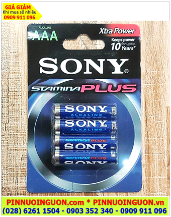 Sony LR03 AM4, Pin AA 1.5v Sony Alkaline Plus LR03 AM4 Extra Power, X.Xứ Indonesia (Vỉ 4viên)